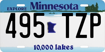 MN license plate 495TZP