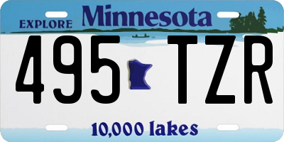 MN license plate 495TZR