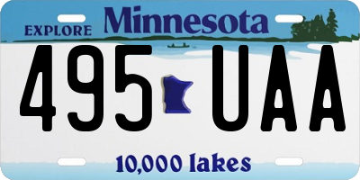 MN license plate 495UAA