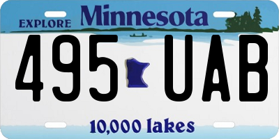 MN license plate 495UAB