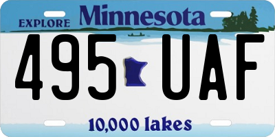 MN license plate 495UAF