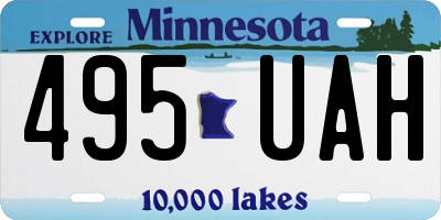 MN license plate 495UAH