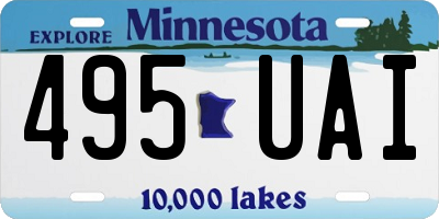 MN license plate 495UAI