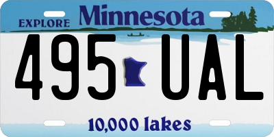 MN license plate 495UAL