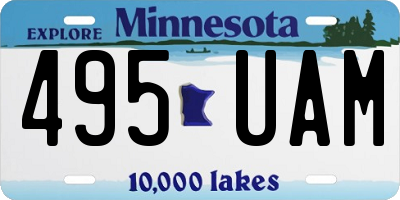 MN license plate 495UAM