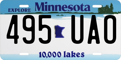 MN license plate 495UAO