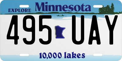 MN license plate 495UAY