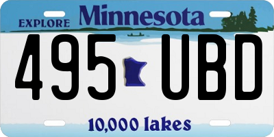 MN license plate 495UBD