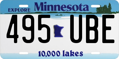MN license plate 495UBE