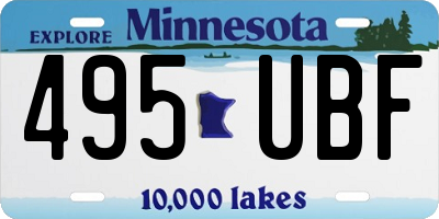 MN license plate 495UBF