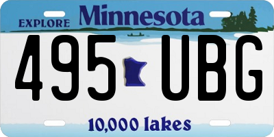 MN license plate 495UBG