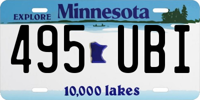 MN license plate 495UBI