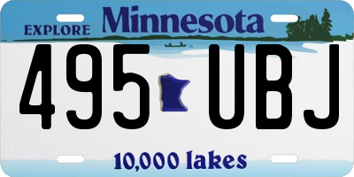MN license plate 495UBJ