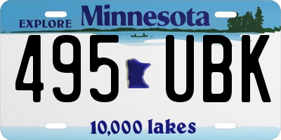 MN license plate 495UBK