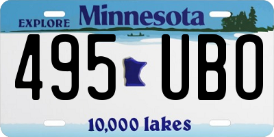 MN license plate 495UBO