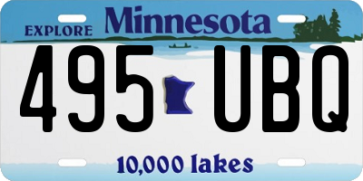 MN license plate 495UBQ