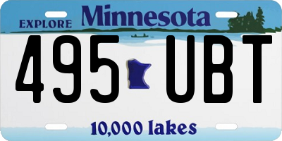 MN license plate 495UBT