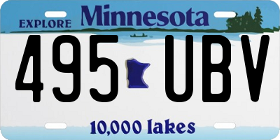 MN license plate 495UBV