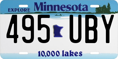MN license plate 495UBY