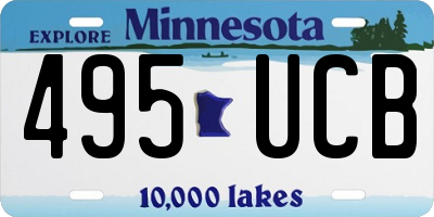 MN license plate 495UCB