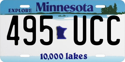 MN license plate 495UCC