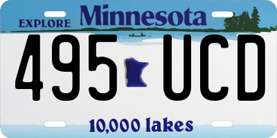 MN license plate 495UCD
