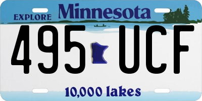 MN license plate 495UCF