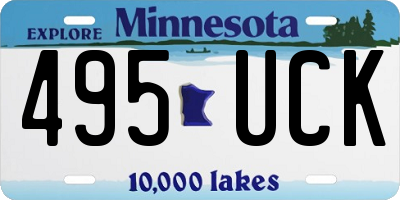 MN license plate 495UCK