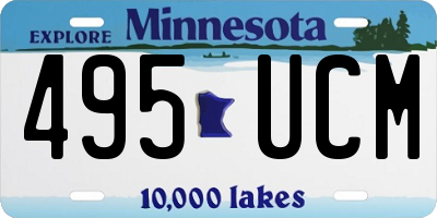 MN license plate 495UCM