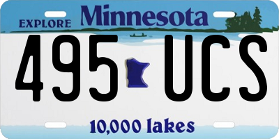 MN license plate 495UCS