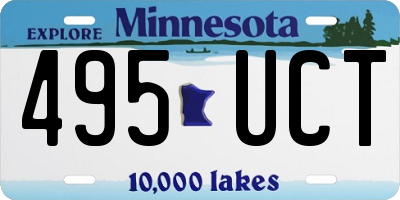 MN license plate 495UCT