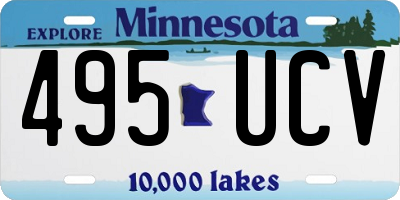 MN license plate 495UCV