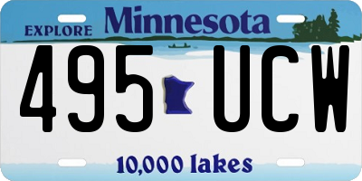 MN license plate 495UCW