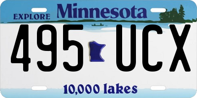 MN license plate 495UCX