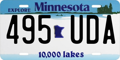 MN license plate 495UDA