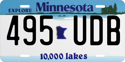 MN license plate 495UDB