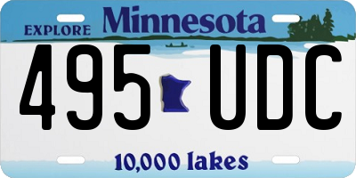 MN license plate 495UDC