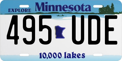 MN license plate 495UDE