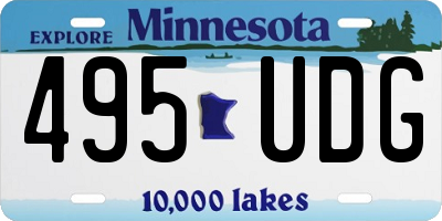 MN license plate 495UDG