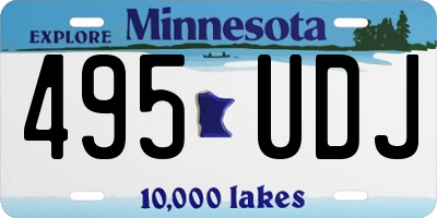MN license plate 495UDJ