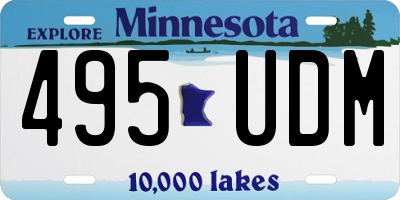 MN license plate 495UDM