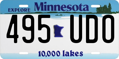 MN license plate 495UDO