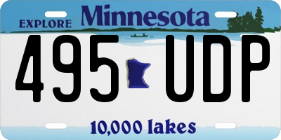 MN license plate 495UDP