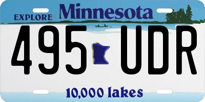 MN license plate 495UDR