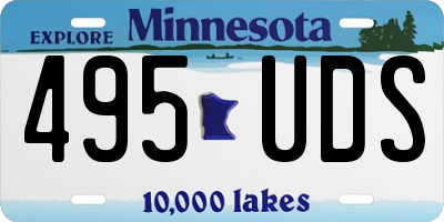 MN license plate 495UDS