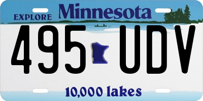 MN license plate 495UDV