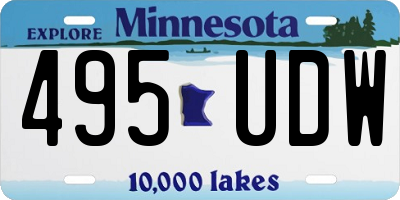 MN license plate 495UDW