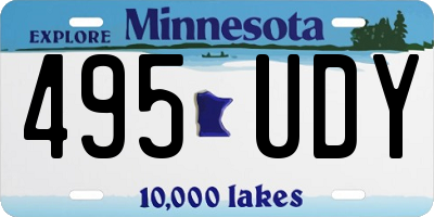 MN license plate 495UDY
