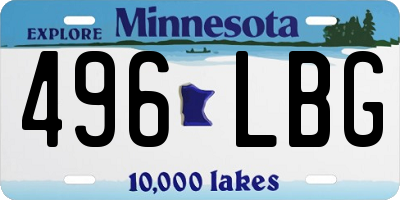 MN license plate 496LBG