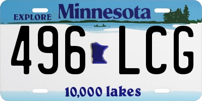 MN license plate 496LCG